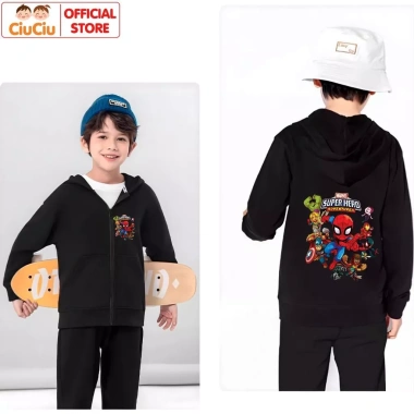 Áo Hoodie Người Nhện Siêu Nhân Bé Trai CIUCIU KID Nỉ Da Cá Mềm Mịn Giữ Ấm 175k 9