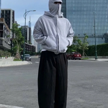 Áo hoodie nỉ Ninja có zipper chống nắng, nón cao cổ & tay bự - Sale 20% SUSUBOUTIQUE 7