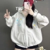 Áo Hoodie Nữ Form Rộng Nỉ Dày Dặn Mềm Mịn Thêu Chữ Xinh Phong Cách Học Và Đi Chơi