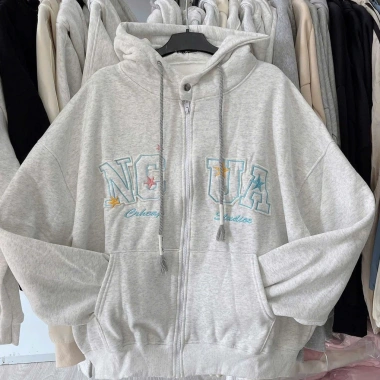 Áo Hoodie Nữ Form Rộng Nỉ Dày Dặn Mềm Mịn Thêu Chữ Xinh Phong Cách Học Và Đi Chơi