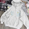 Áo Hoodie Nữ Form Rộng Nỉ Dày Dặn Mềm Mịn Thêu Chữ Xinh Phong Cách Học Và Đi Chơi 5