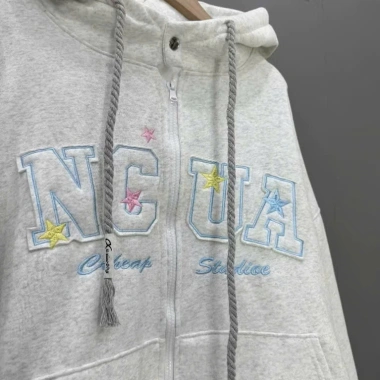 Áo Hoodie Nữ Form Rộng Nỉ Dày Dặn Mềm Mịn Thêu Chữ Xinh Phong Cách Học Và Đi Chơi