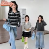 Áo Hoodie nữ LeTong sọc hai mảnh phong cách xuân thu, giảm 20% - Giá 492.966₫