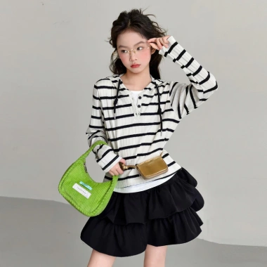 Áo Hoodie nữ LeTong sọc hai mảnh phong cách xuân thu, giảm 20% - Giá 492.966₫