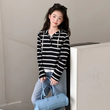 Áo Hoodie nữ LeTong sọc hai mảnh phong cách xuân thu, giảm 20% - Giá 492.966₫