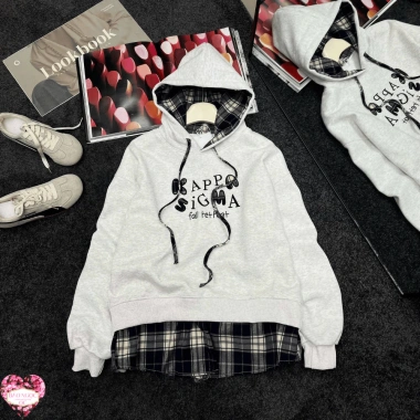 Áo Hoodie Nữ Nỉ Mũ Pha Kẻ Chất Ấm Dày Dặn, Mềm Mại, Quảng Châu Giảm 370.500₫ 3 Áo Hoodie Nữ Nỉ Mũ Pha Kẻ Chất Ấm Dày Dặn, Mềm Mại, Quảng Châu Giảm 370.500₫ 3