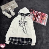 Áo Hoodie Nữ Nỉ Mũ Pha Kẻ Chất Ấm Dày Dặn, Mềm Mại, Quảng Châu Giảm 370.500₫ 6