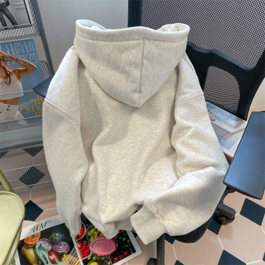 Áo Hoodie Nữ Xám Nhạt Oversize In Thỏ Hoạt Hình 320gsm 100% Cotton - RTOML 159.999₫
