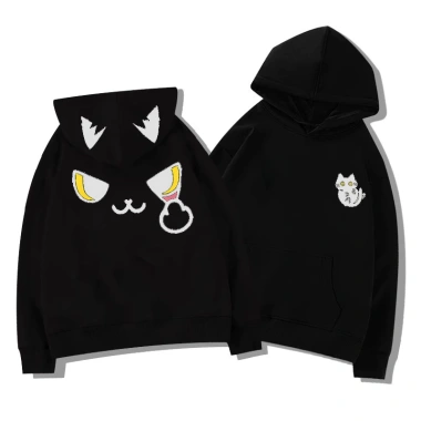 Áo Hoodie Nữ Xám Nhạt Tai Mèo và Hình Mèo Cartoon Dễ Thương - Trendy RTOML