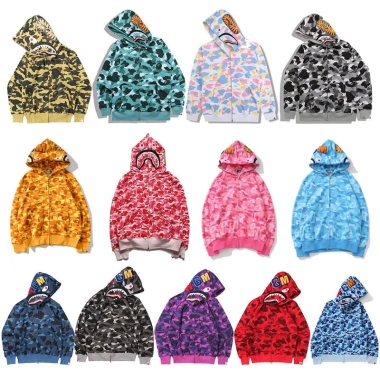 Áo hoodie polyester mềm Bape in cá mập, túi Kangaroo - Giá chỉ 252.720₫, giảm 17% 2