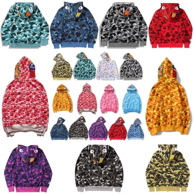 Áo hoodie polyester mềm Bape in cá mập, túi Kangaroo - Giá chỉ 252.720₫, giảm 17% 5