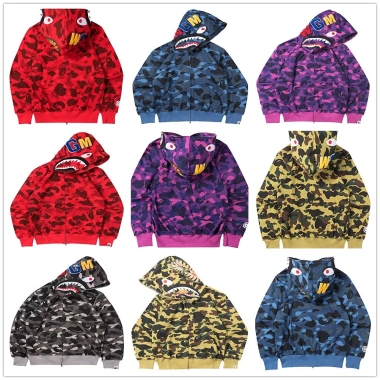 Áo hoodie polyester mềm Bape in cá mập, túi Kangaroo - Giá chỉ 252.720₫, giảm 17% 7