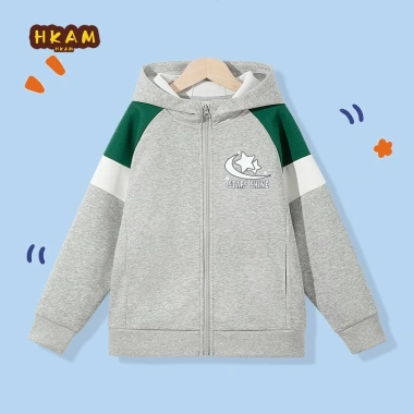 Áo Hoodie Trẻ Em HKAM Dây Kéo Thời Trang In Ngôi Sao - Đồ Khoác Đơn Giản, Giá Ưu Đãi 9