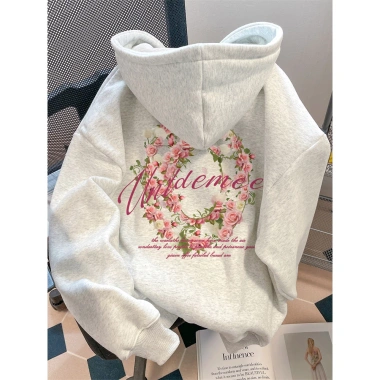 Áo Hoodie Unisex Hoa Hồng - Thiết Kế Bông Hoa Độc Đáo, Ấm Mềm, Giá 99.000₫