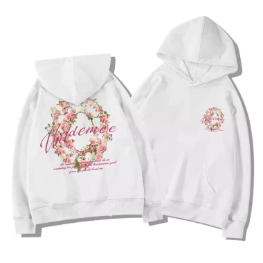 Áo Hoodie Unisex Hoa Hồng - Thiết Kế Bông Hoa Độc Đáo, Ấm Mềm, Giá 99.000₫