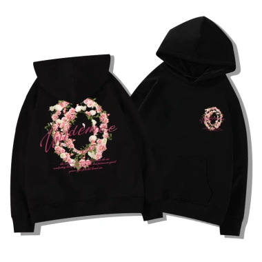 Áo Hoodie Unisex Hoa Hồng - Thiết Kế Bông Hoa Độc Đáo, Ấm Mềm, Giá 99.000₫