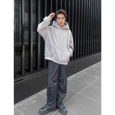 Áo Hoodie Unisex Silver Coated Boxy Châu Âu Dáng Rộng Nam Nữ - RTOML Giá 99k