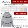 Áo hoodie unisex ulzzang trơn LADOS 9.064 - Nỉ cotton dày dặn, ấm áp, 259k 5