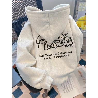 Áo Hoodie Unisex Xám Mềm Mại In Chú Chó Cute & Chữ Anh - Streetwear Local Brand RTOML 99.000₫