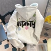 Áo Hoodie Unisex Xám Mềm Mại In Chữ VITALITY Hoa Văn Phong Cách Streetwear - 99k 3