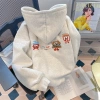 Áo Hoodie Unisex Xám Mềm Mại In Hình Thức Ăn Fast Food Cute 350GSM Vải Cao Cấp Oversize: Giá 99k 3