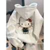 Áo Hoodie Unisex Xám Mềm Mại In Mèo Hoạt Hình Streetwear Trendy RTOML Giá 99.000₫
