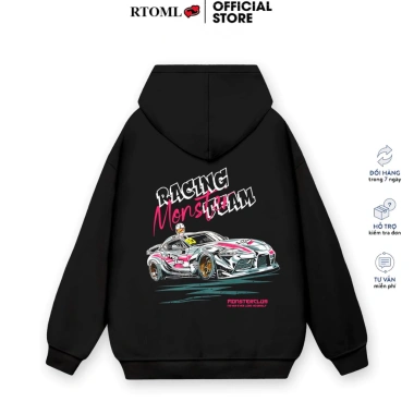 Áo hoodie xe đua rộng mùa thu đông nỉ bông RTOML - Giá 99k ấm áp thời trang