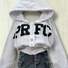 Áo Hoodie Zip Croptop Nỉ dày thêu chữ, túi trong, mũ to - Đi chơi 180.000 VND 5