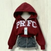 Áo Hoodie Zip Croptop Nỉ dày thêu chữ, túi trong, mũ to - Đi chơi 180.000 VND 10