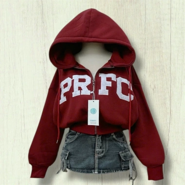 Áo Hoodie Zip Croptop Nỉ dày thêu chữ, túi trong, mũ to - Đi chơi 180.000 VND 10 Áo Hoodie Zip Croptop Nỉ dày thêu chữ, túi trong, mũ to - Đi chơi 180.000 VND 10