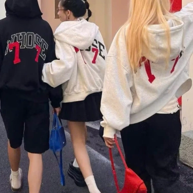 Áo hoodie zip nam nữ họa tiết 77 cá tính - phù hợp đi học, đi chơi, cafe 189.150₫