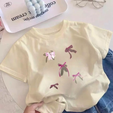 Áo in tròn cổ tay nơ rộng, thoáng mát, thời trang - Giá ưu đãi 143.332 VND 3