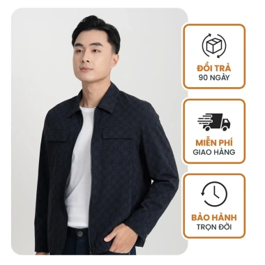 Áo jacket cổ bẻ nam Vulcano công sở - Họa tiết mono thời trang cao cấp RT.25.A5, giá 1.399.000₫ 10