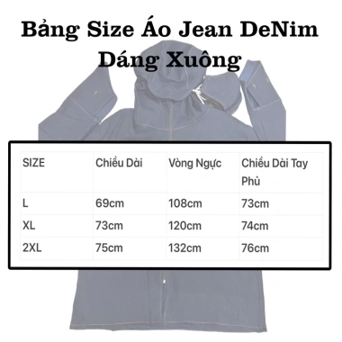 Áo jean bò nam 2 lớp và 1 lớp chống UV dáng dài xuông size 50 100kg giá 260k 3