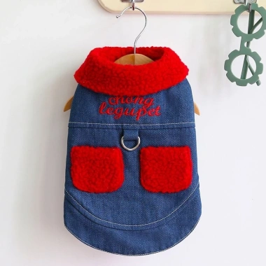 Áo Jeans giữ ấm cho mèo & chó, lót lông dễ thương, móc dây thoáng khí, thời trang Poodle, Chihuahua, Yorkie 3 Áo Jeans giữ ấm cho mèo & chó, lót lông dễ thương, móc dây thoáng khí, thời trang Poodle, Chihuahua, Yorkie 3