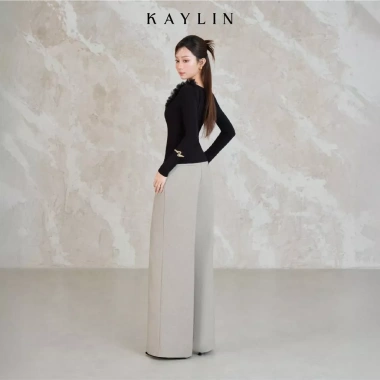 Áo KAYLIN cổ phối hoa dài tay, thun lụa cotton 2 lớp co giãn, phong cách cá tính - BST Tháng 12.2.025 A120T12 giá 420.000
