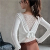 Áo KAYLIN cổ thuyền lưng hở ren, thun nhung co giãn gợi cảm BST Tháng 11.2.025 N2.408 340k 4