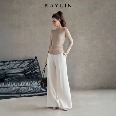 Áo KAYLIN cổ thuyền lưng hở ren, thun nhung co giãn gợi cảm BST Tháng 11.2.025 N2.408 340k 6