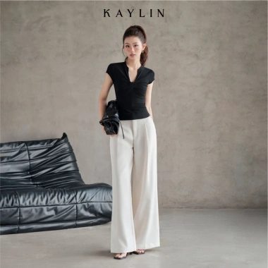 Áo KAYLIN cổ V xoắn ngực thun co giãn cá tính - BST 11/2.025, giảm còn 314k