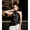 Áo KAYLIN cổ yếm chiết eo lụa nhũ ánh kim thanh lịch BST Thu Đông 2.025 - Giá giảm còn 410.000 VND 3
