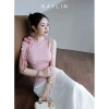Áo KAYLIN hoa vai thun giãn cá tính BST Hè 2.025 - Giá chỉ 340.000 VND 5
