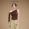 Áo KAYLIN lệch vai thắt nơ, vải thun ren thêu nổi – Cá tính, BST Thu 2.025, chỉ 310k 5