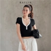 Áo KAYLIN Polo Croptop cổ V thun cotton co giãn, phong cách cá tính - Giá 326.000đ 2