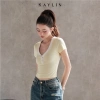 Áo KAYLIN Polo Croptop cổ V thun cotton co giãn, phong cách cá tính - Giá 326.000đ 3