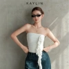 Áo KAYLIN quây nhúng phối bèo, thun lụa cotton co giãn, phong cách cá tính - BST Thu 2.025, giảm giá 344k
