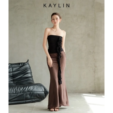 Áo KAYLIN quây nhúng phối bèo, thun lụa cotton co giãn, phong cách cá tính - BST Thu 2.025, giảm giá 344k 5