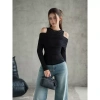 Áo KAYLIN ren và thun tay dài trễ vai, form ôm co giãn, cá tính - BST 11/2.025 A105T11 422k 6