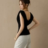 Áo KAYLIN Soft Drape cổ đổ xếp ly, ghim bướm, vải lưới mếm BST Tháng 3 - 420k 6