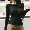 Áo KAYLIN tay dài cổ xoắn hở lưng vải thun giấy - BST 11/2.025 A92T11 390k 8