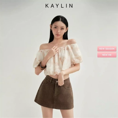 Áo KAYLIN trễ vai croptop voan xô cá tính BST Thu Đông 2.025 - Giá chỉ 374.000đ